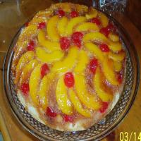 Iron Skillet Peach Upside Down Cake_image