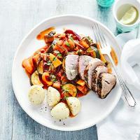 Herb & garlic pork with summer ratatouille_image