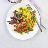 Chicken tikka with spiced rice image