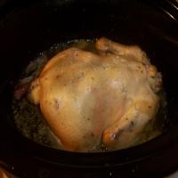 Crock Pot Roasted Chicken With Rosemary and Garlic image