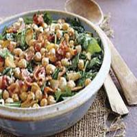 Wilted Spinach and Garbanzo Bean Recipe image