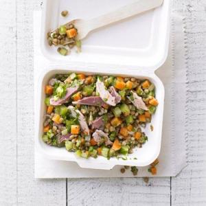 Lentil, carrot & ham salad image