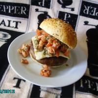 Portobello Mushroom Burger With Bruschetta Topping_image