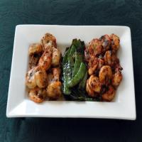 Red and White Prawns (Shrimp) With Green Vegetables (Yuan Yang X image