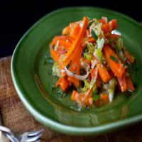 Braised Spring Carrots and Leeks With Tarragon image