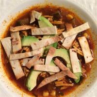 Vegetarian Tortilla Soup with Avocado_image