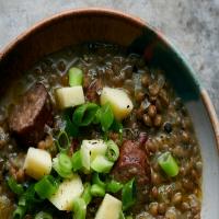 Lentil Soup With Smoked Sausage and Apples image