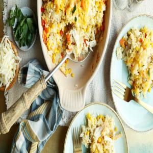 Leftover Chicken or Turkey Rice Casserole image