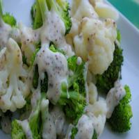 Microwave Broccoli and Cauliflower With Mustard Sauce_image