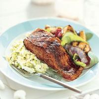 Fennel- and Dill-Rubbed Grilled Salmon image
