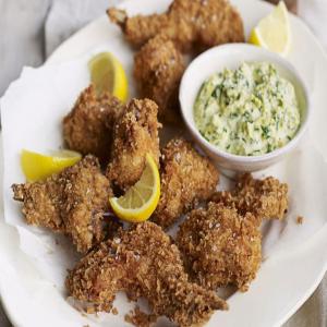 Crisp-fried rabbit with herb mayonnaise_image