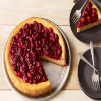 Pumpkin-Ricotta Cheesecake with Cranberries_image