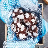 Snowy chocolate crackle biscuits image