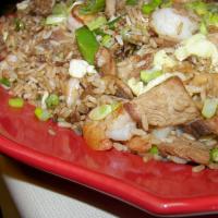 Fried Rice With Shrimp, Pork, Shiitake Mushrooms_image