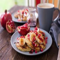 Oatmeal & Banana Pancakes With Pomegranate Syrup image