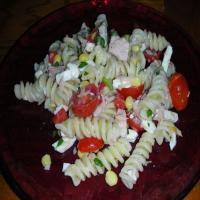 Pasta Salad With Tuna, Corn and Cherry Tomatoes_image