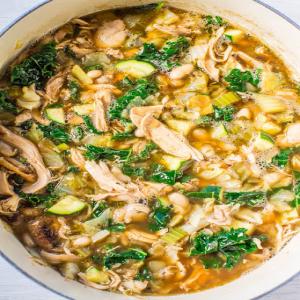 30-Minute Kale, White Bean & Chicken Soup Recipe - (4.6/5)_image
