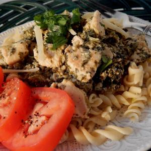 Chicken and Kale in Parmesan Cream Sauce image