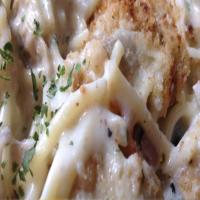 Chicken Mushroom Spaghetti In White Sauce Recipe by Tasty image