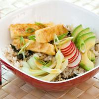 Brown Rice Bowl with Crispy Tofu and Vegetables Recipe - (5/5)_image