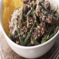 Skinny Sesame Beef and Green Beans image