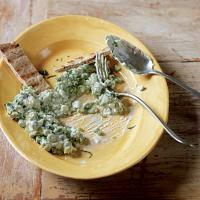 Crushed Peas with Feta and Scallions image