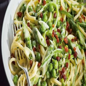 Spring Green Spaghetti Carbonara | Recipes_image