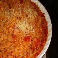 Baked Rice With Cheese and Tomatoes image