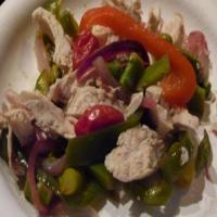 Asparagus & Peppers with Roasted Chicken Recipe - (4.5/5)_image