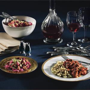 Red Cabbage Salad with Green Apple, Lingonberry Preserves, and Toasted Walnuts image