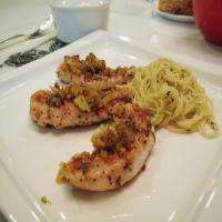 Truffles on Chicken Breast on Bed of Angel Hair Pasta image