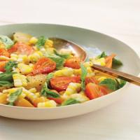 Sweet Corn with Baby Beets and Basil image
