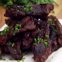 Spice Rubbed Grilled American Bison Short Ribs with Orange Honey Chipotle BBQ Sauce image