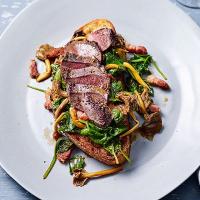 One-pan pigeon breast with spinach & bacon image