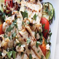 Grilled Chicken and Vegetables with Parsley Vinaigrette image