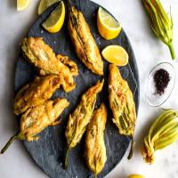Crisp Zucchini Blossoms Stuffed With Goat Cheese_image
