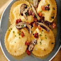 Ricotta-Taleggio Ravioli with Wild Mushroom Sauce image
