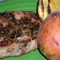 Grilled Pork Chops With Peaches (Ww) image