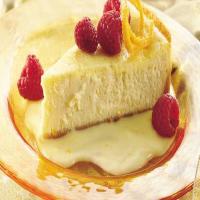 Luscious Orange Cheesecake with Raspberries_image