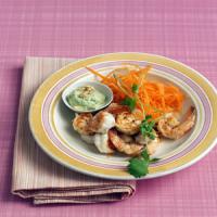 Pan-Fried Shrimp with Green Curry Cashew Sauce_image