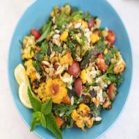 Lentil and Orzo Salad with Roasted Cauliflower, Chard and Herbs image
