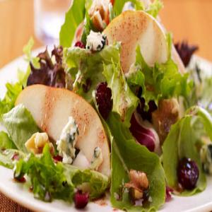Pear & Field Green Salad with Pomegranate Vinaigrette Recipe - (4.4/5)_image