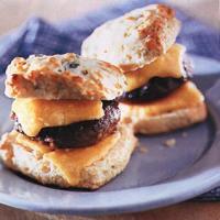 Sage Buttermilk Biscuits with Sausage and Cheddar image