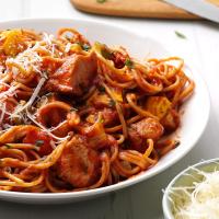 Italian Spaghetti with Chicken & Roasted Vegetables image