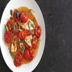 Chicken with Herb-Roasted Tomatoes and Pan Sauce_image