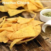 nacho chips recipe | corn chips | homemade Mexican nacho chips | deep fried Indian style nacho chips_image