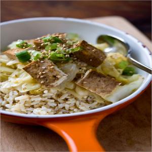 Sweet and Sour Cabbage with Tofu and Grains image