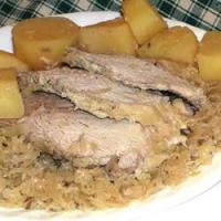 Slow Cooker German-Style Pork Roast with Sauerkraut and Potatoes_image