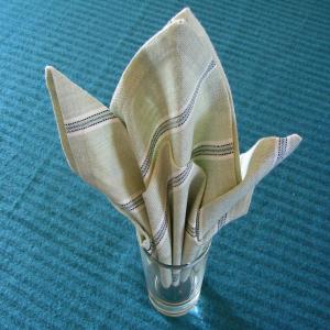 Serviette/Napkin Folding, Fleur De Lis in a Glass Version2_image