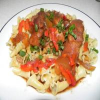 Country Style Ribs over Campanelle noodles_image